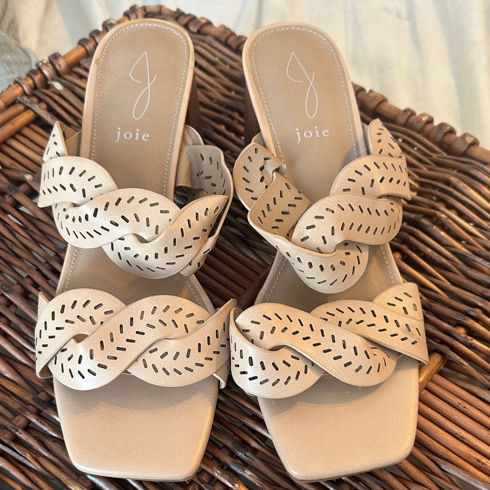 Joie Beige Braided Sandals